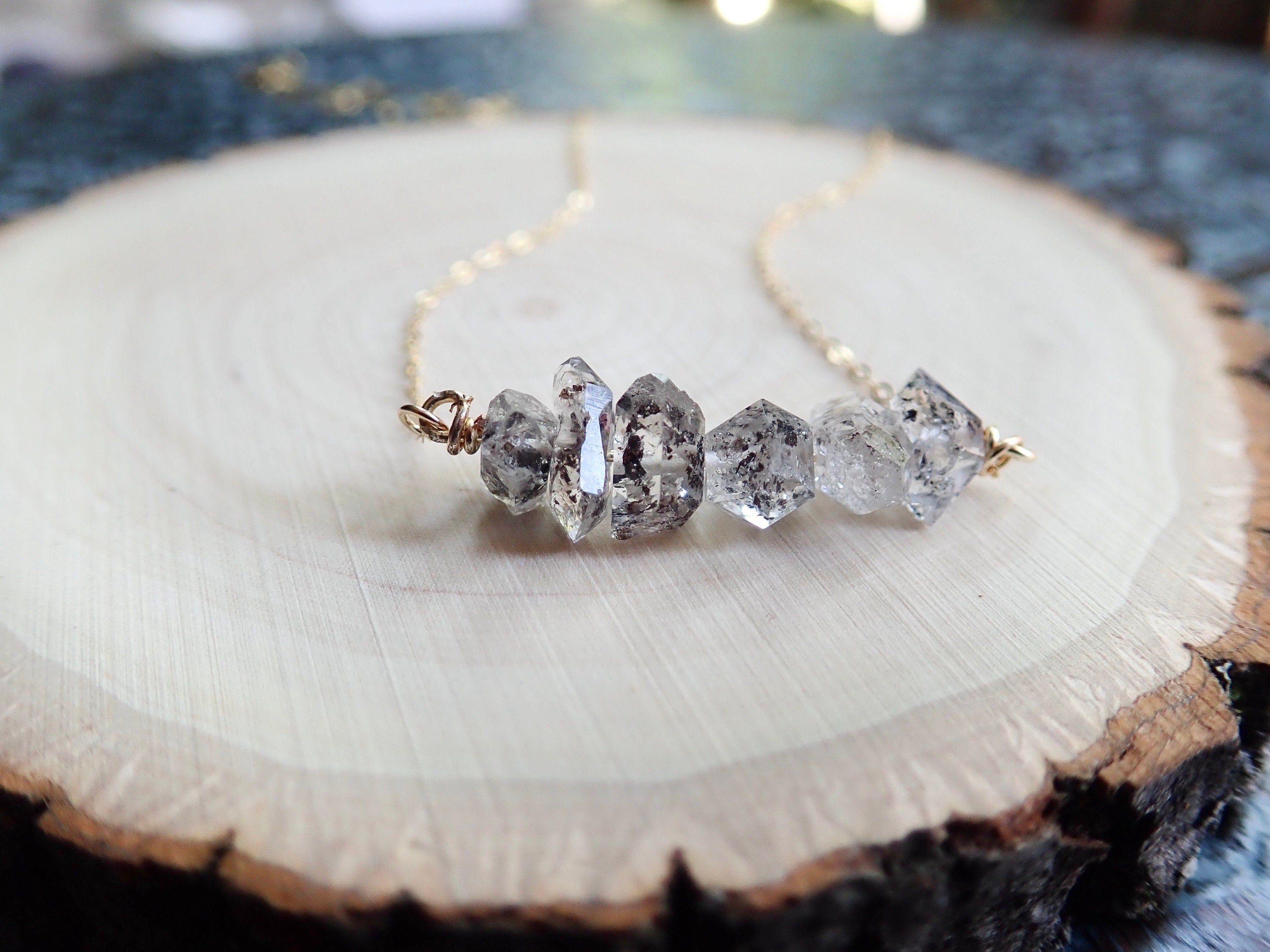 Herkimer Diamond stone pendant for necklace and bracelet - JoyElly
